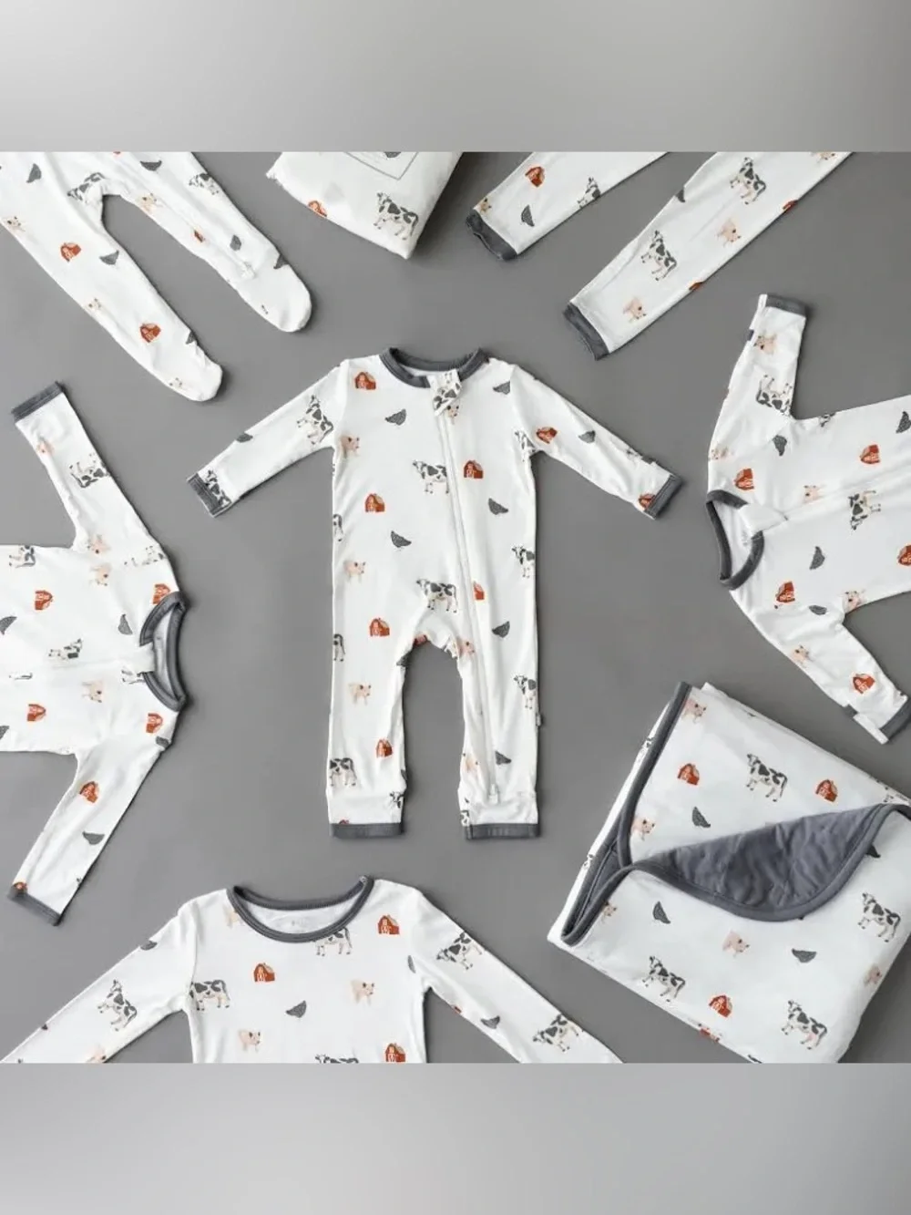 🆕 Kyte Baby Zippered Romper | Farm NIB
